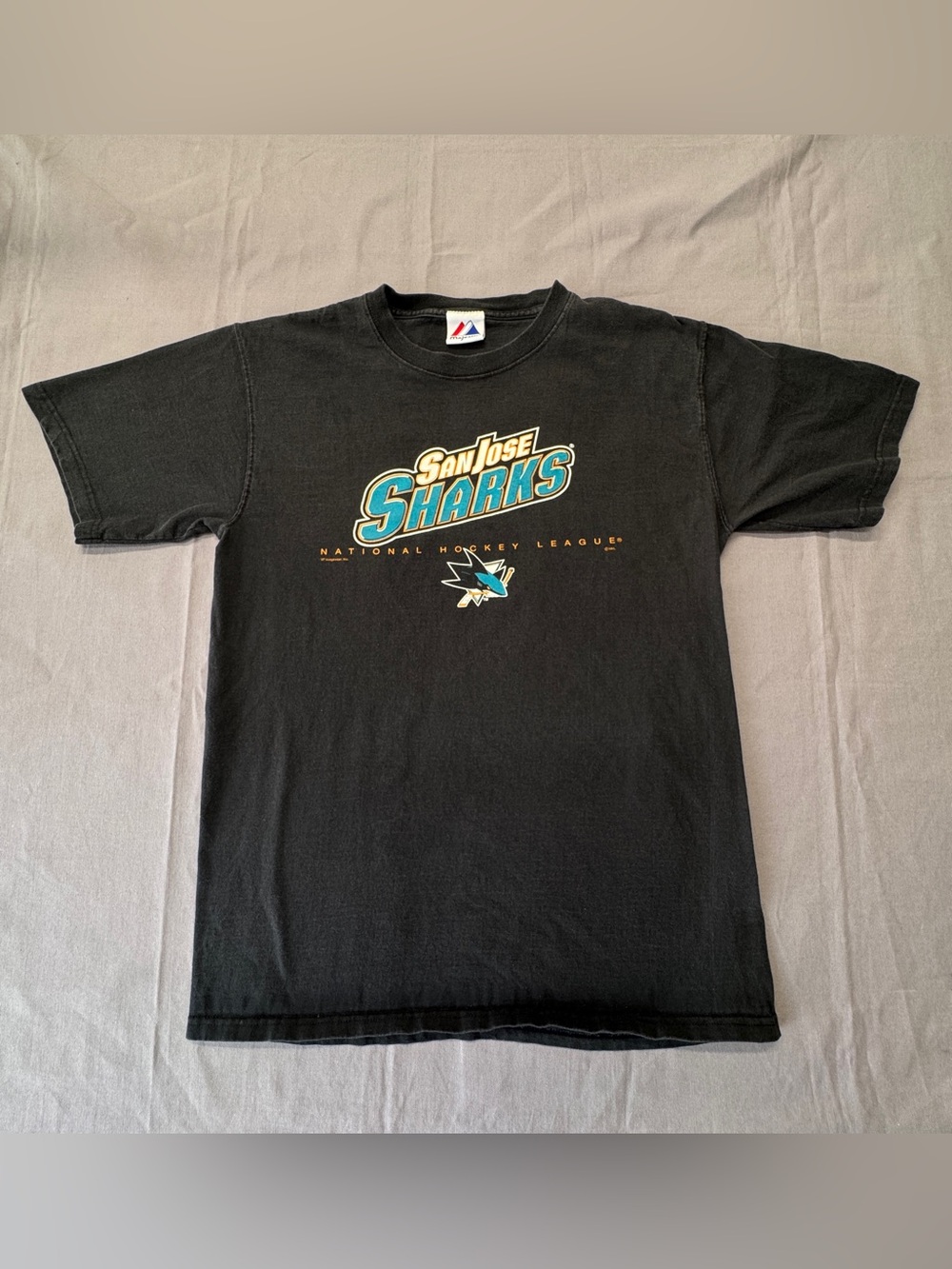 Majestic San Jose Sharks NHL Black Tee men’s medium G18